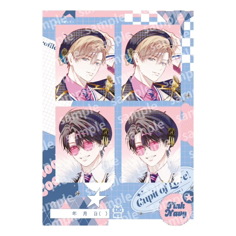 プリントフォト風シール PINK/NAVY TRAD. CLUB ver. エンドロールは地獄まで