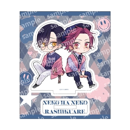 アクリルスタンド デフォルメ PINK/NAVY TRAD. CLUB ver. ねこはねこらしくあれ 2