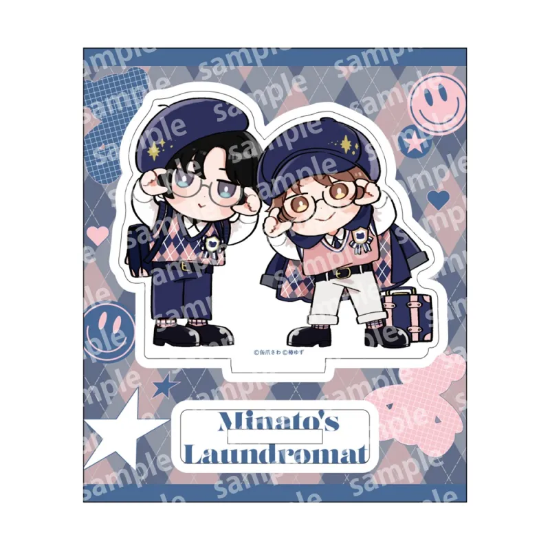 アクリルスタンド デフォルメ PINK/NAVY TRAD. CLUB ver. みなと商事コインランドリー