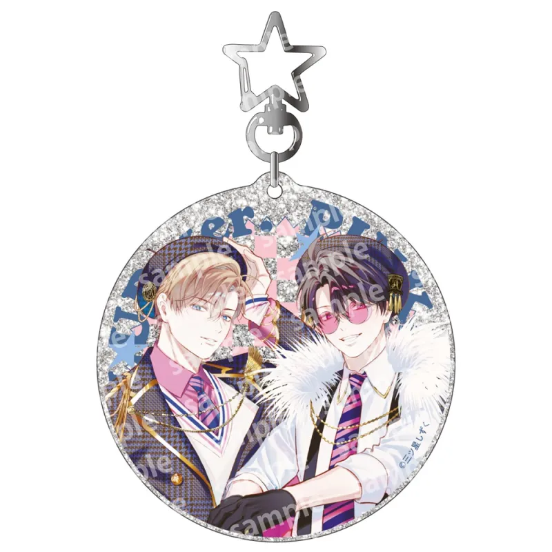 ラメアクリルキーホルダー PINK/NAVY TRAD. CLUB ver. エンドロールは地獄まで