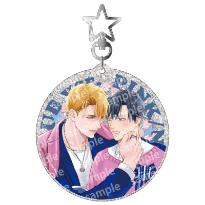 ラメアクリルキーホルダー PINK/NAVY TRAD. CLUB ver. ベッドイン・ルール