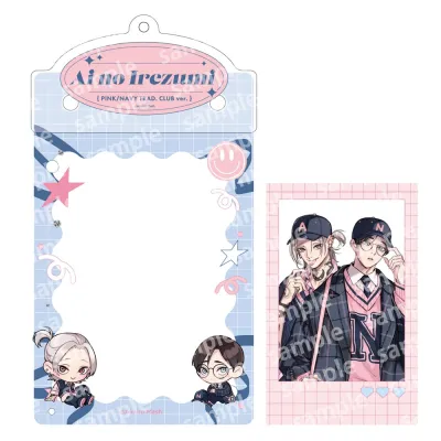 カードケースホルダー&フォト風カードセット PINK/NAVY TRAD. CLUB ver. 愛の刺青