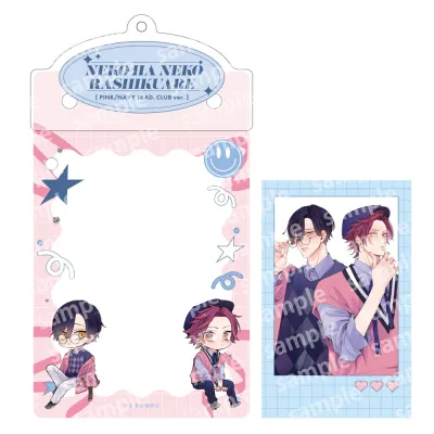 カードケースホルダー&フォト風カードセット PINK/NAVY TRAD. CLUB ver. ねこはねこらしくあれ