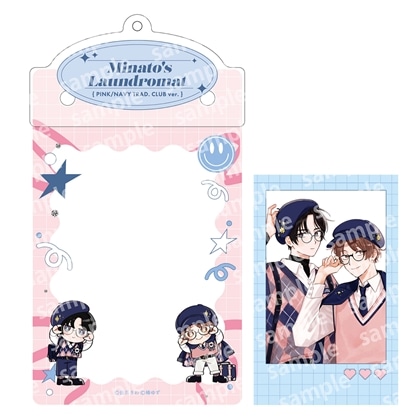 カードケースホルダー&フォト風カードセット PINK/NAVY TRAD. CLUB ver. みなと商事コインランドリー 2