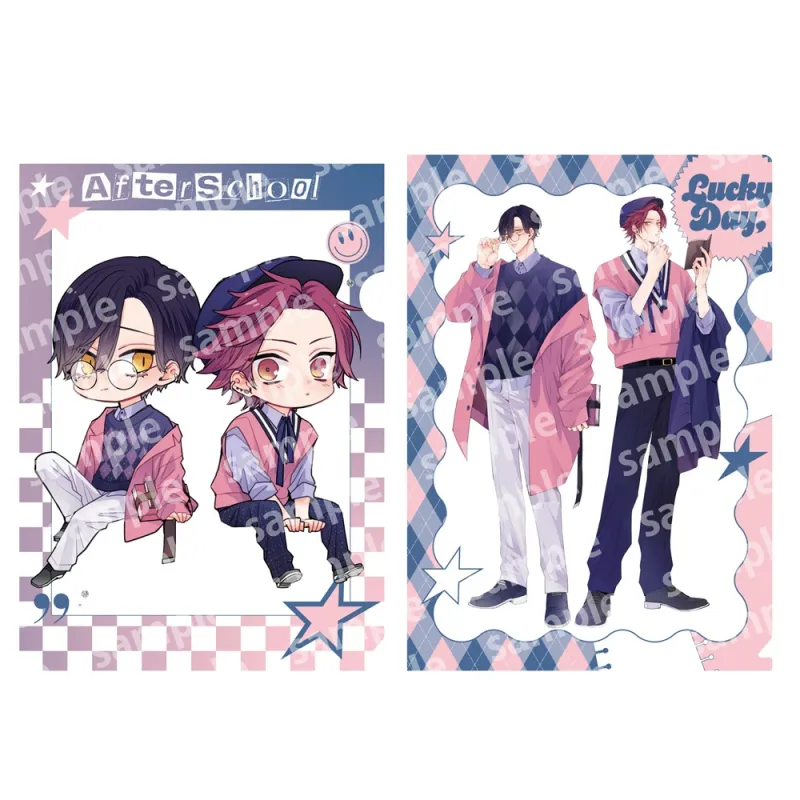 クリアファイルセット PINK/NAVY TRAD. CLUB ver. ねこはねこらしくあれ