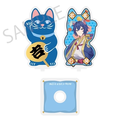 「初音ミク×招き猫×真夏の熊谷」 まわるダイカットアクリルスタンド KAITO Art by イコモチ 2