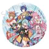 「初音ミク×招き猫×真夏の熊谷」 メガ缶バッジスタンド 初音ミク 黒猫 / 巡音ルカ / MEIKO / KAITO Art by イコモチ 1
