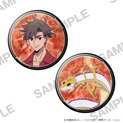 おおきなキラキラ缶バッジ2個セット 天馬アスカ&ヘリオスボアモン