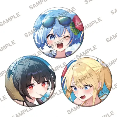 描き下ろし缶バッジ3個セット アクア&めぐみん&ダクネス