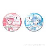 きらきらビッグ缶バッジセット マリン ver. ラム&レム 1