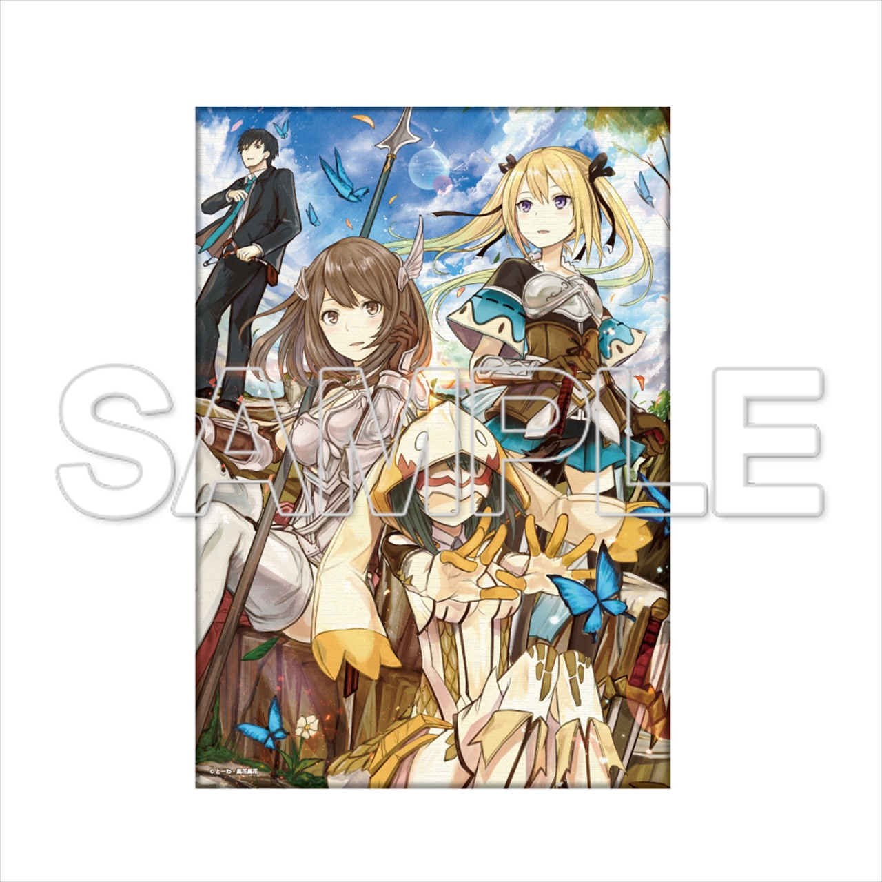 アクリル絵　オリジナル作品　キャンバス　イラストレーション 岩倉美津未&志摩聡介 Ani-Art aqua label F0号キャンバスボード ver.A