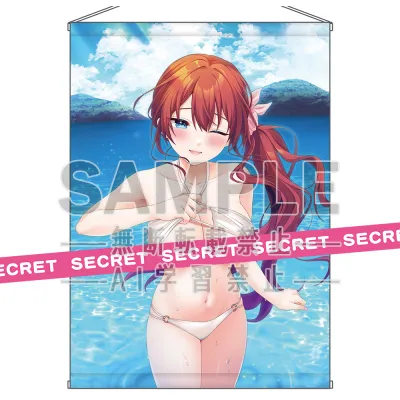 電撃萌王2026年10月号誌上通販 K子描き下ろし『トリプルペアリング』真夏の大胆令嬢ナスカ♡X-RATEDタペストリー