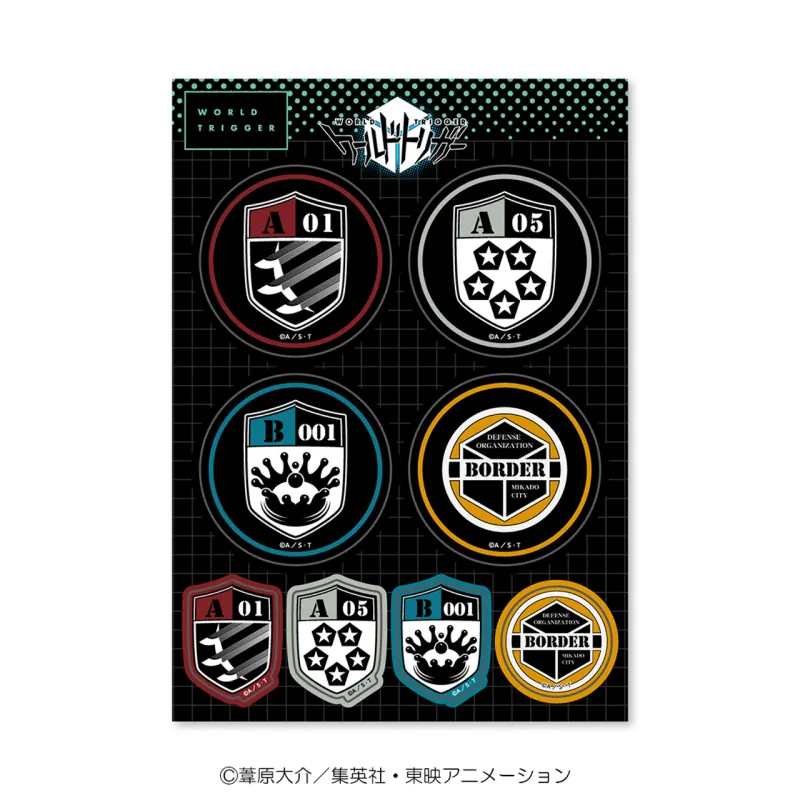 ワールドトリガー GG3耐ステッカー各隊エンブレム Aセット