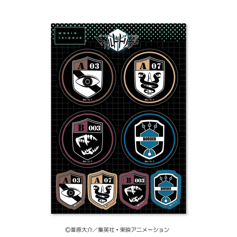 ワールドトリガー GG3耐ステッカー各隊エンブレム Bセット
