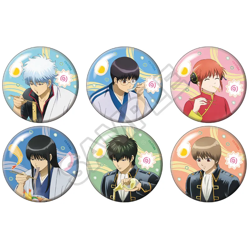 銀魂 「麺好きに悪い奴はいない」 缶バッジ ※1BOX=6入