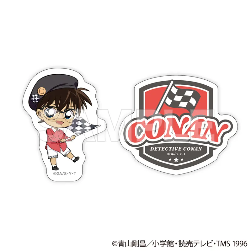 名探偵コナン ダイカットステッカー2枚セット チェッカーフラッグ① (江戸川 コナン)※减数可能