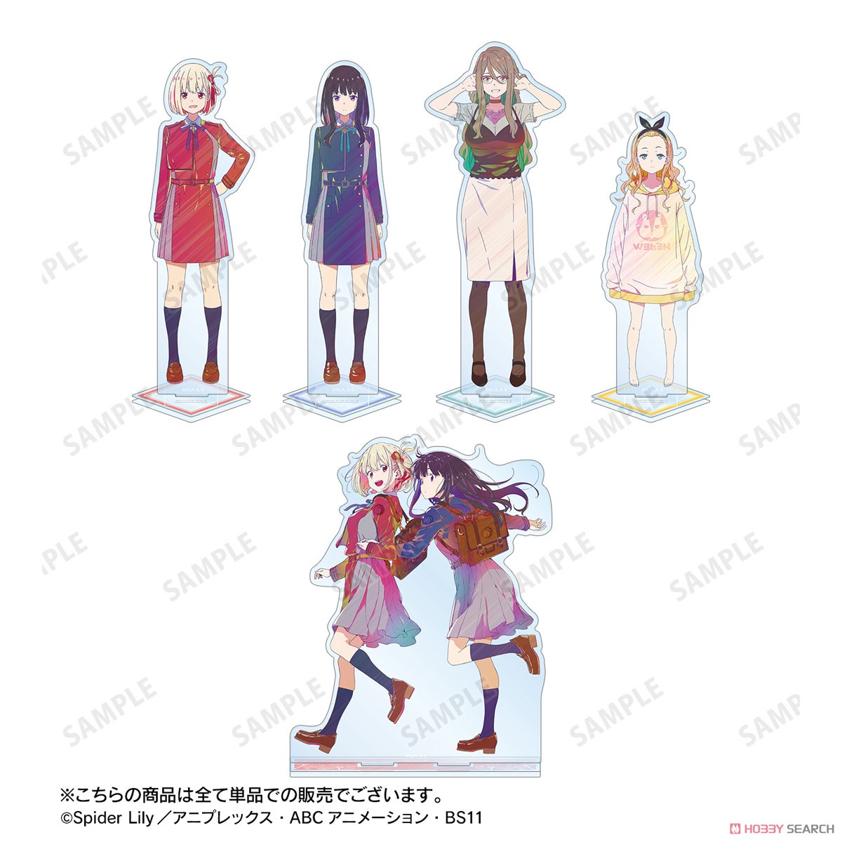 錦木千束＆井ノ上たきな Ani-Art clear label BIGアクリルスタンド 4