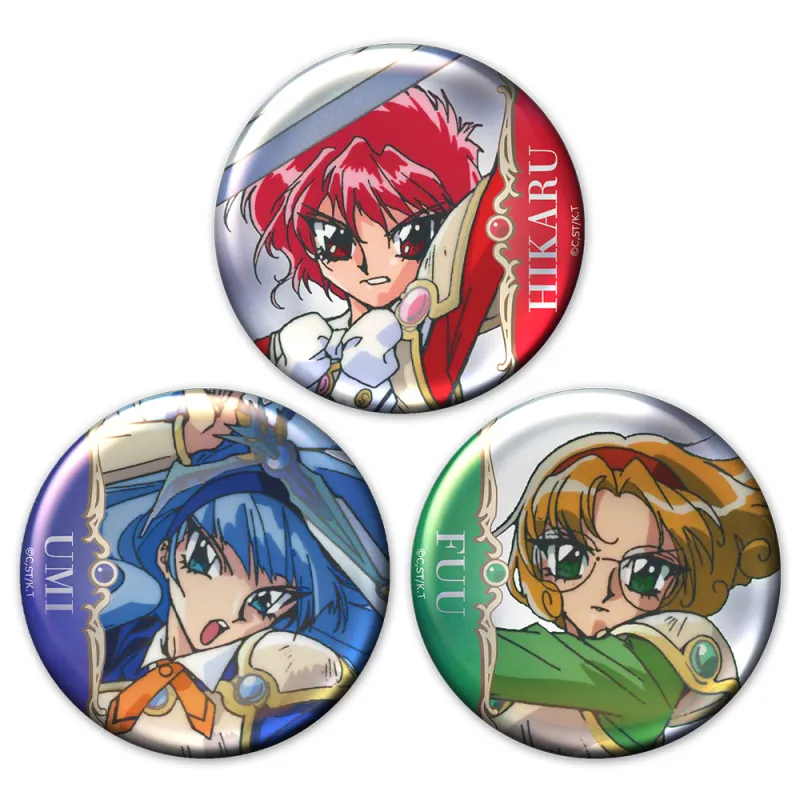 メタリック缶バッジ3個セット 光&海&風 vol.1