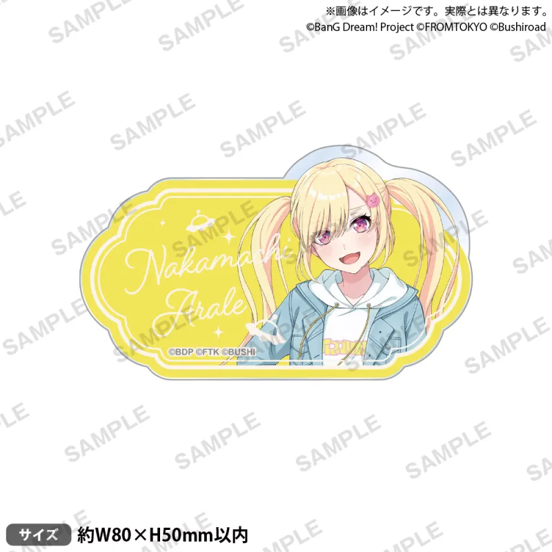 BanG Dream! Our Notes お名前アクリルバッジ 私服ver. 仲町 あられ