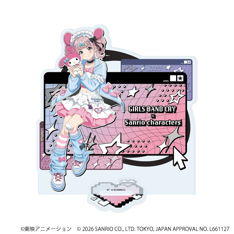 アクリルスタンド「ガールズバンドクライ×サンリオキャラクターズ」33/ヒナ×マイメロディ(コラボイラスト)