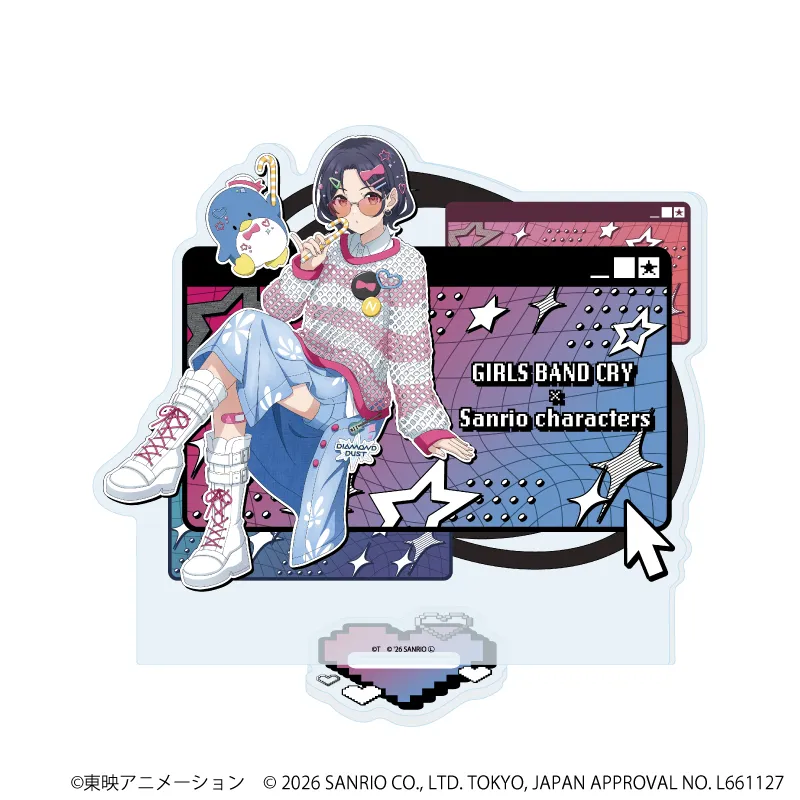 アクリルスタンド「ガールズバンドクライ×サンリオキャラクターズ」34/ナナ×タキシードサム(コラボイラスト)