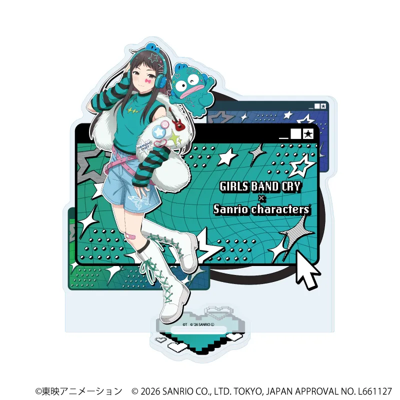 アクリルスタンド「ガールズバンドクライ×サンリオキャラクターズ」35/リン×ハンギョドン(コラボイラスト)