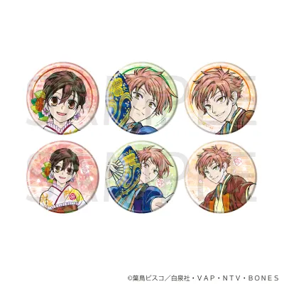 ホログラム缶バッジ(57mm)「桜蘭高校ホスト部」01/ブラインド(全6種)(描き下ろしイラスト)