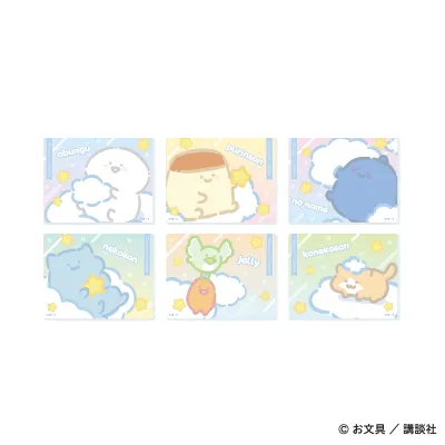 アクリルカード「お文具といっしょ」06/ぷかぷかお空ver. ブラインド(全6種)(描き下ろしイラスト)※减数可能