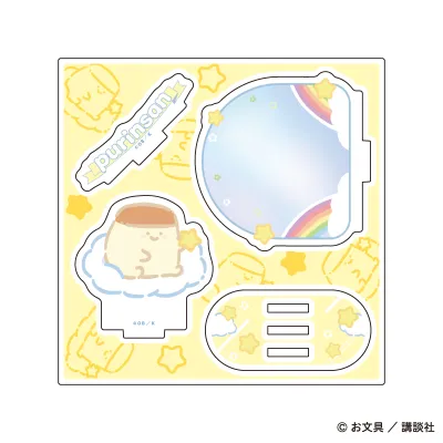アクリルスタンドプレート「お文具といっしょ」08/プリンさん ぷかぷかお空ver.(描き下ろしイラスト)※减数可能