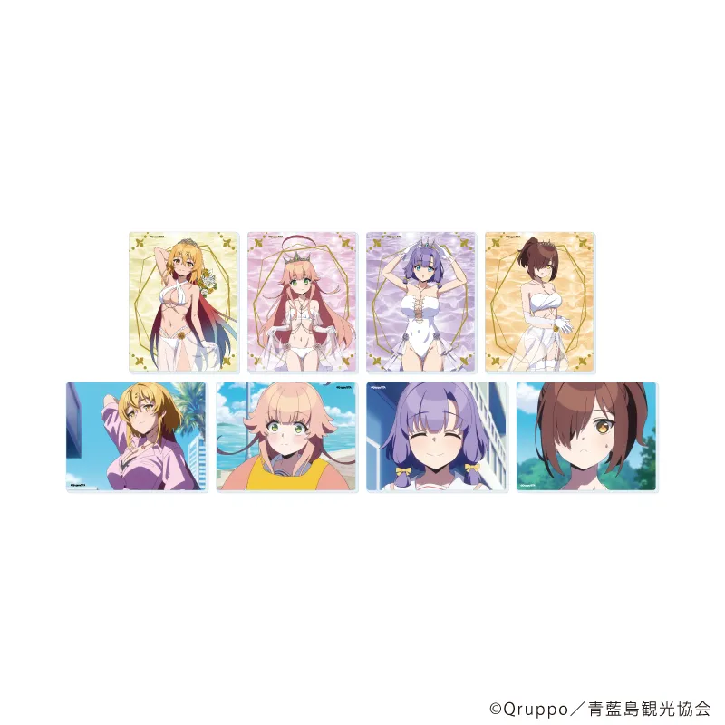 アクリルカード「ぬきたし THE ANIMATION」02/水着ウェディングver. ブラインド(全8種)(公式&描き下ろしイラスト)