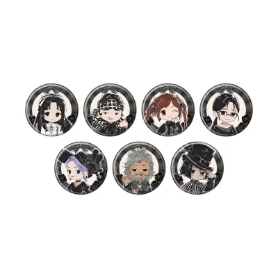 缶バッジ「死印」02/ゴシックストライプver. ブラインド(全7種)(グラフアートイラスト)