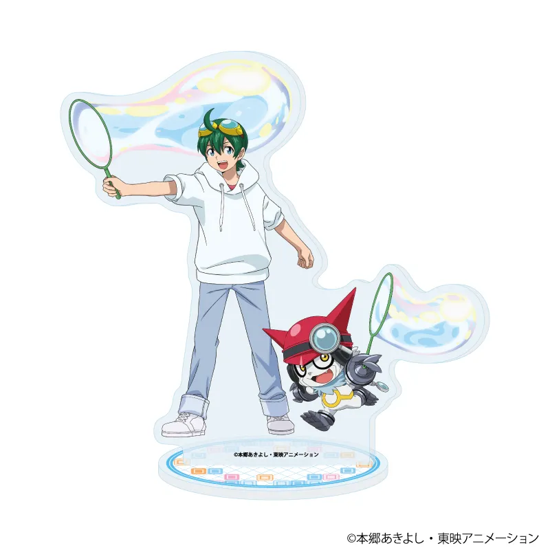 アクリルスタンド「デジモンユニバース アプリモンスターズ」01/新海ハル&ガッチモン シャボン玉ver.(描き下ろしイラスト)