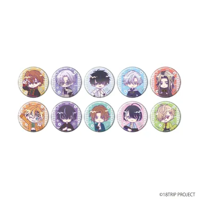 缶バッジ『18TRIP』12/チャイナver. ブラインド(全10種)(ミニキャライラスト)