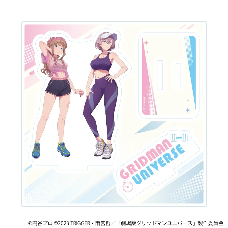 アクリルスタンドプレート「グリッドマンユニバース」40/南夢芽&ムジナ スポーツウェアver.(描き下ろしイラスト)