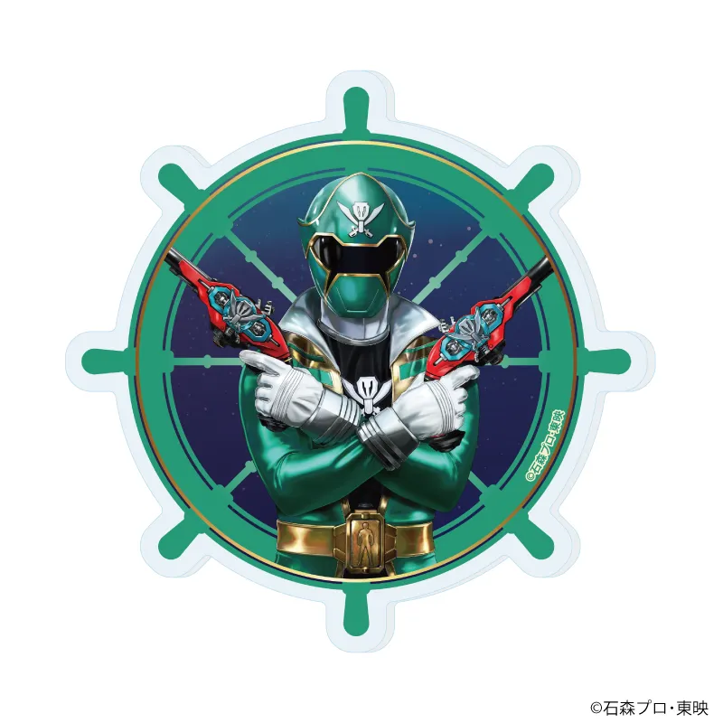 アクリルコースター「海賊戦隊ゴーカイジャー」04/ゴーカイグリーン(描き起こしイラスト)