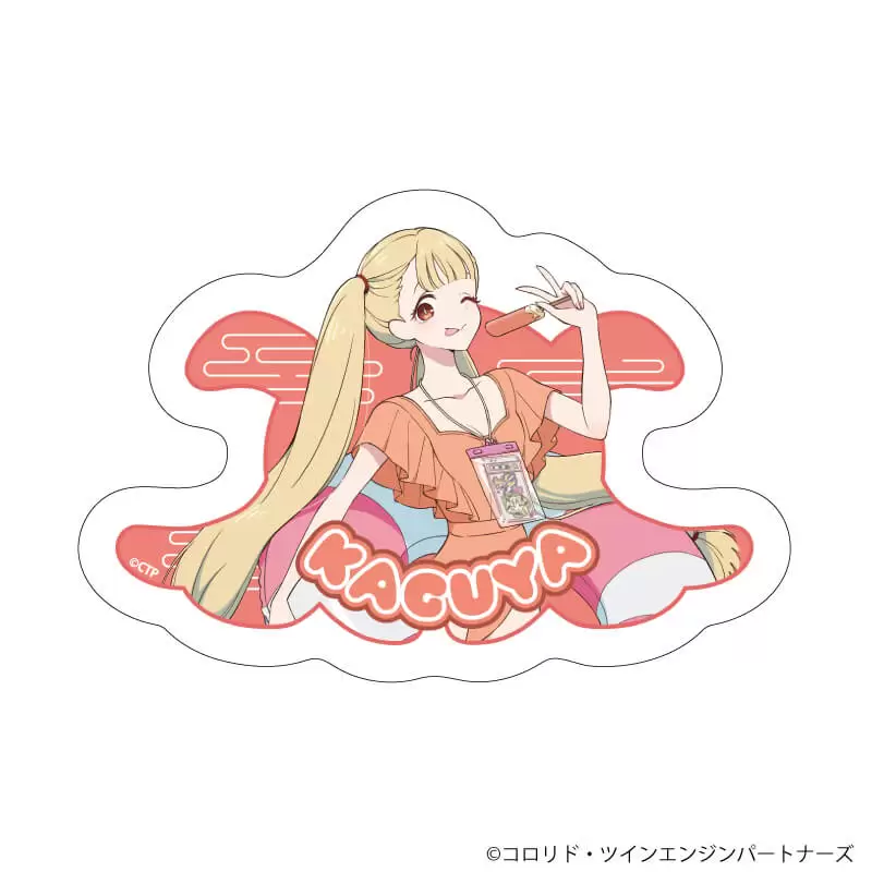ダイカットステッカー「超かぐや姫！」04/かぐや(描き下ろしイラスト) 2