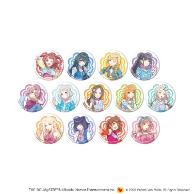 缶バッジ「学園アイドルマスター×チュッパチャプス」01/トレーディング(全13種)(描き下ろしイラスト)