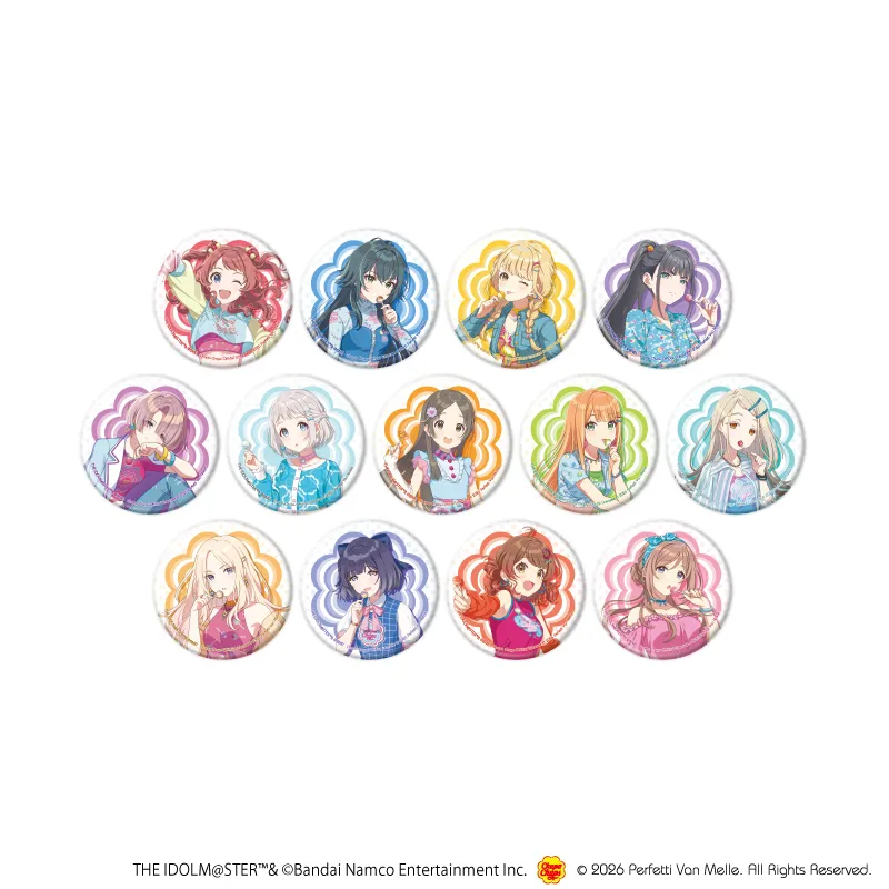 缶バッジ「学園アイドルマスター×チュッパチャプス」01/トレーディング(全13種)(描き下ろしイラスト)