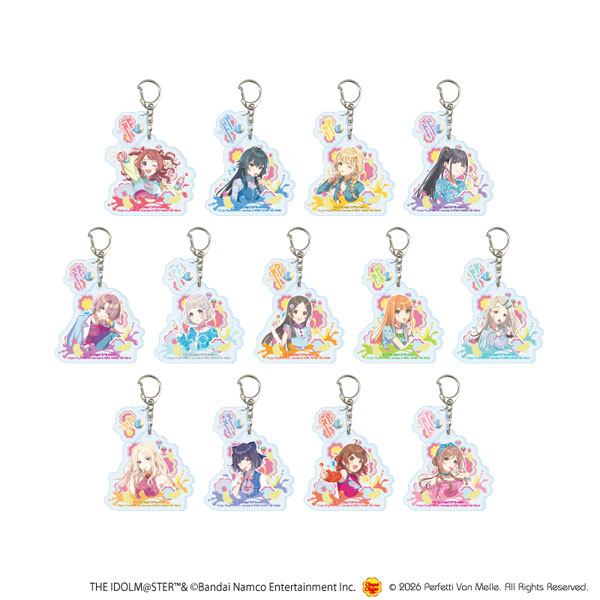 パーツ付きアクリルキーホルダー「学園アイドルマスター×チュッパチャプス」01/トレーディング(全13種)(描き下ろしイラスト) 2
