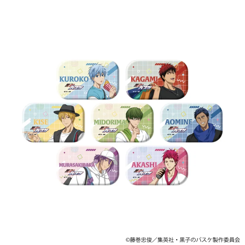 スクエア缶バッジ(横長)「黒子のバスケ」01/ストリートショッピングver. ブラインド(全7種)(描き下ろしイラスト)