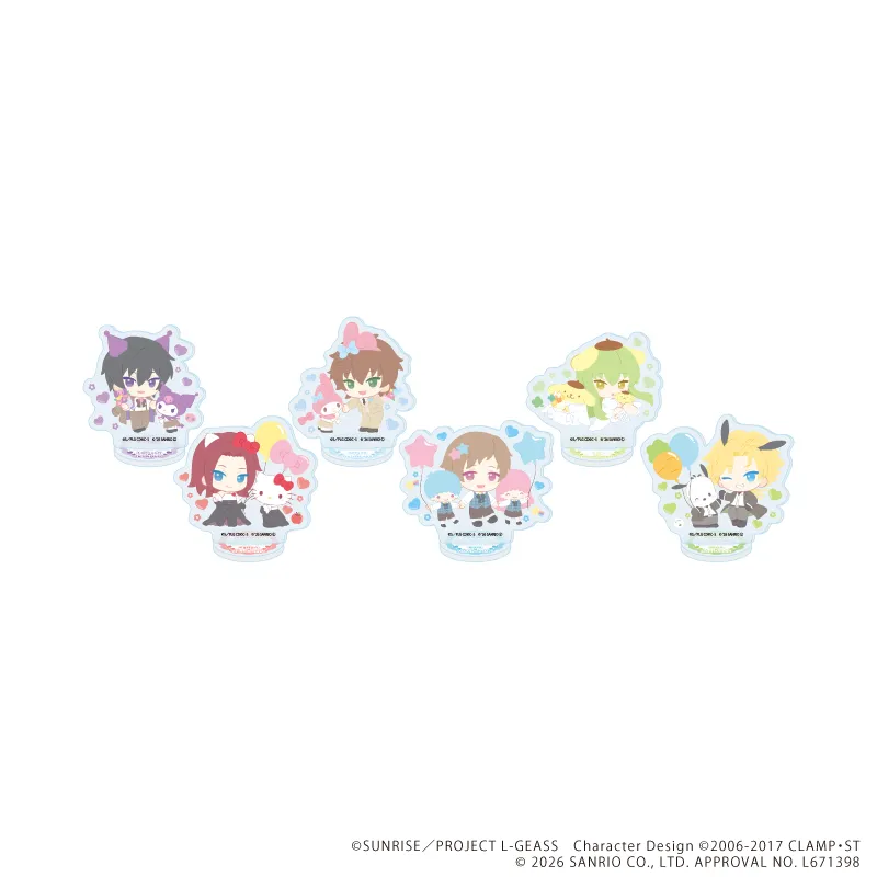 アクリルぷちスタンド「コードギアス×サンリオキャラクターズ」01/ブラインド(全6種)(コラボイラスト)