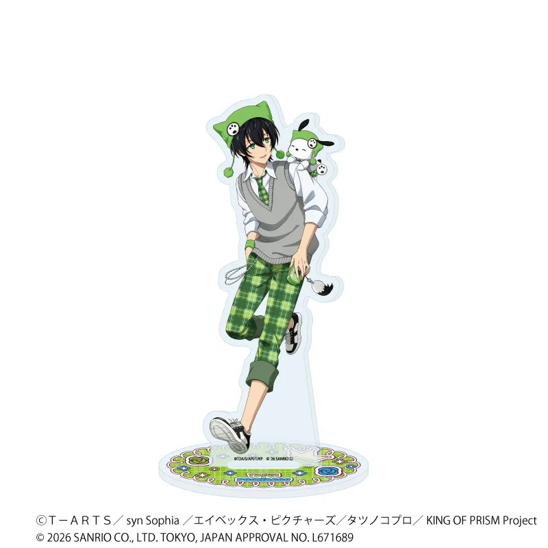 アクリルスタンド「KING OF PRISM 10th ANNIVERSARY×サンリオキャラクターズ」13/香賀美タイガ×ポチャッコ