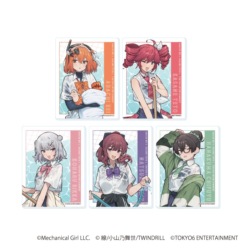アクリルカード「足立レイ×重音テト×TOKYO6キャラクターズ」01/ブラインド(全5種)(描き下ろしイラスト)