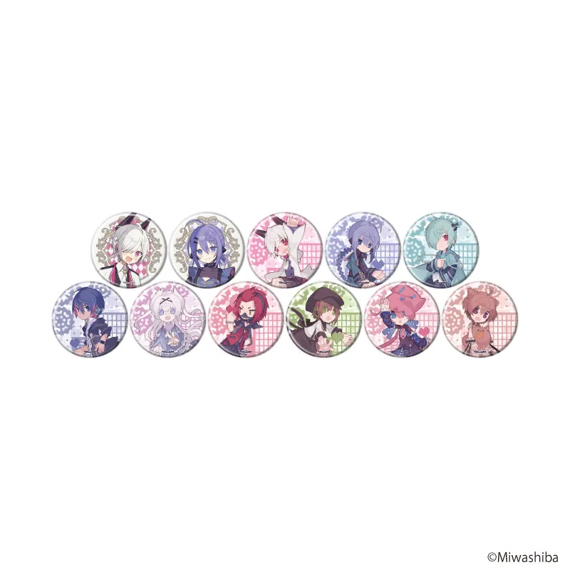 缶バッジ「1bitHeart」01/パーティードレスver. ブラインド(全11種)(公式&描き下ろしイラスト)