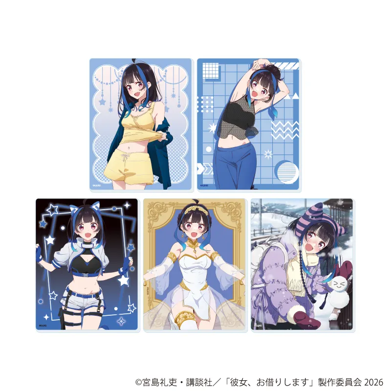 アクリルカード「TVアニメ『彼女、お借りします』」28/八重森みにセット ブラインド(全5種)(公式&描き下ろしイラスト)