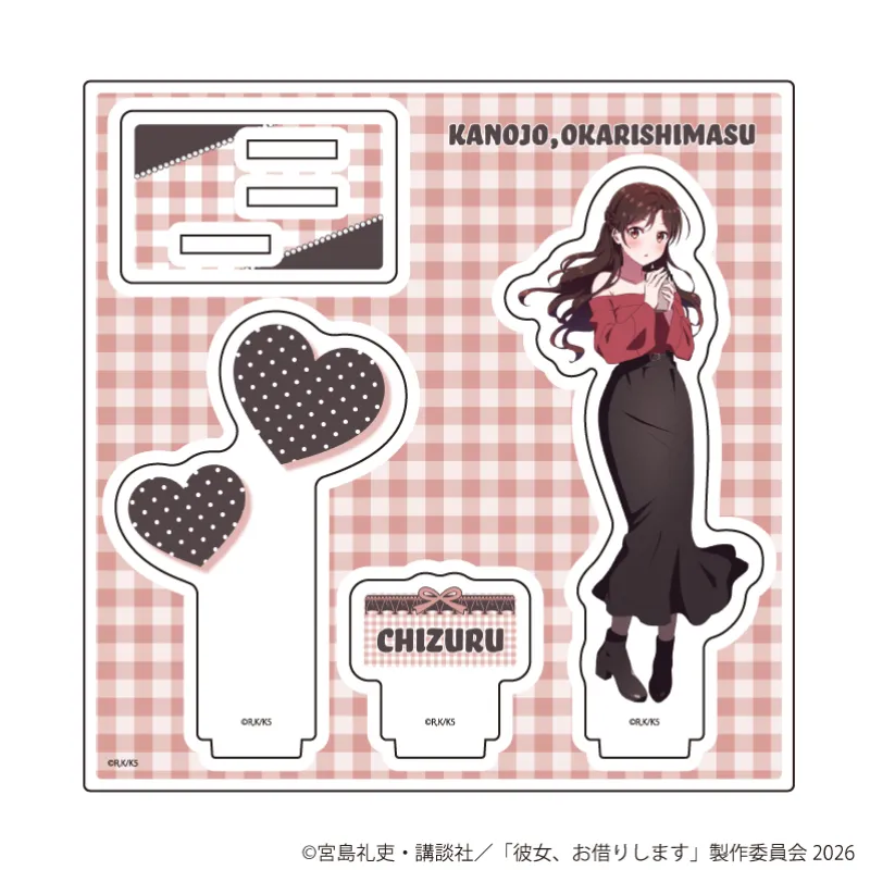 アクリルスタンドプレート「TVアニメ『彼女、お借りします』」14/水原千鶴 デートver.(描き下ろしイラスト)