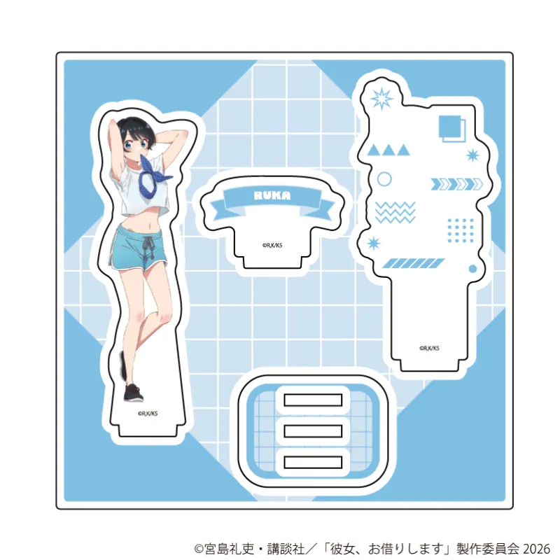 アクリルスタンドプレート「TVアニメ『彼女、お借りします』」20/更科瑠夏 トレーニングウェアver.(描き下ろしイラスト)