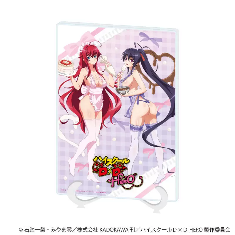 アクリルアートボード(A5サイズ)「ハイスクールD×D HERO」01/リアス・グレモリー＆姫島朱乃 エプロンありVer.(描き下ろしイラスト) 2