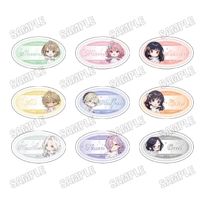 描き下ろしミニキャラアクリルネームバッジコレクション【8th Anniversary ver.】