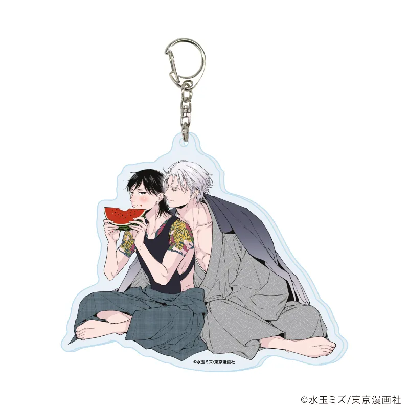 デカアクリルキーホルダー「虎に四目屋」01/四目屋宗明&虎(公式イラスト)